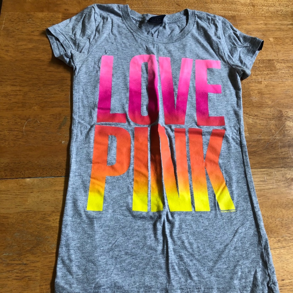 Pink colorful graphic short sleeve T-shirt Sz S